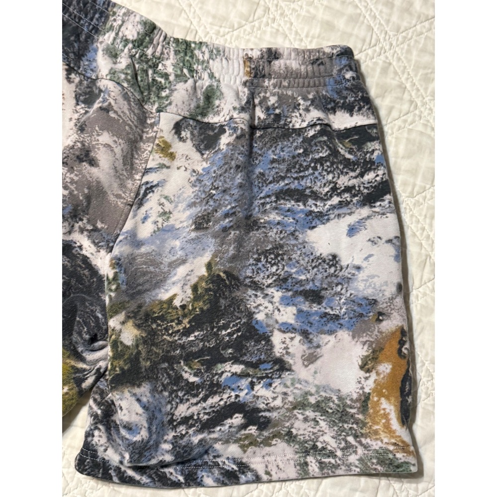 Adidas Shorts Mens Large Multi Ryv Abstract Mountain Print Sweat Shorts GD9298 - Picture 11 of 15